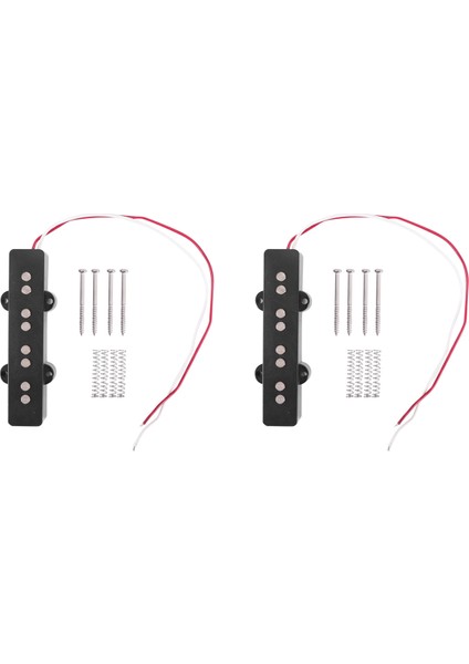 2x Pro Elektrik Bas Açık Tip Gürültüsüz Köprü Pickup Için 4 Telli Caz Bas Jb Tarzı, Siyah 95X18.3MM (Yurt Dışından)