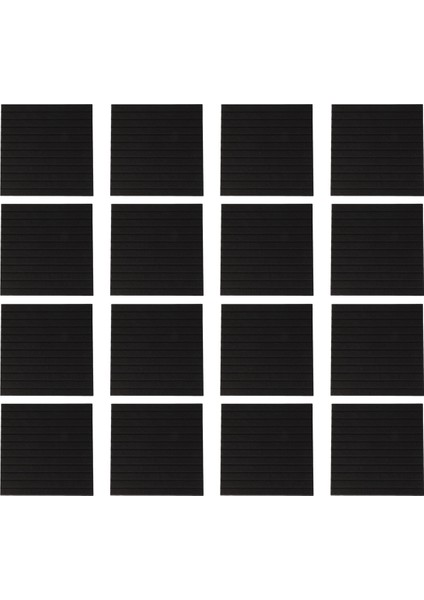 16 Adet Akustik Paneller, Ses Geçirmez Duvar Panelleri, Stüdyo Için Sesi Emer ve Yankıları Ortadan Kaldırır (Siyah) (Yurt Dışından)