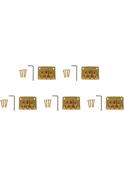 5x 3 Dize Gitar Topu Dize Köprü Köprü Çekme Dize Sert Kuyruk Gitar Köprü Kuyruk 3 Dize Gitar Yedek Altın (Yurt Dışından)