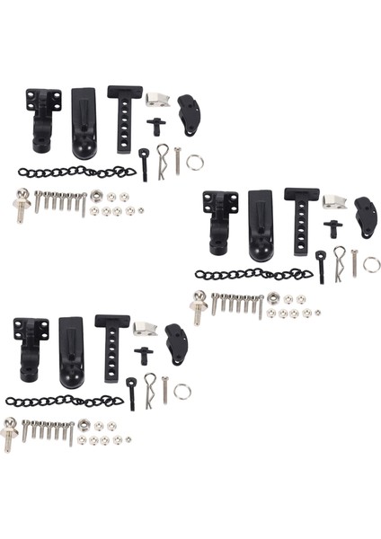 3x Metal Hitch Römork Kancası SCX10 90046 Trx4 1/10 Rc Paletli Araba Uzaktan Kumanda Araba Modeli Bebek Çocuk Için (Yurt Dışından)