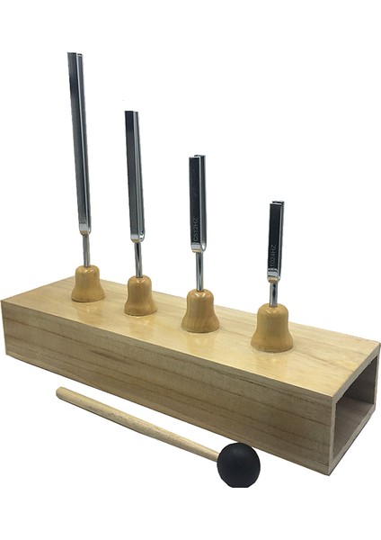 4 Adet Doğru Frekans 128HZ 256Hz 512Hz 1024HZ Müzik Tuning Çatal Seti Müzik Düz Çatal Ölçü Ölçer Çekiç ile (Yurt Dışından)