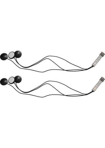 Akustik Gitar Ukulele Mandolin Için 2x Evrensel Piezo 3 Dönüştürücü 6.35MM (Yurt Dışından)