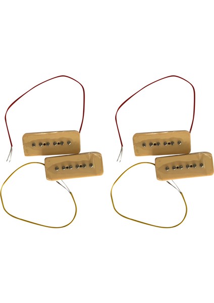 4x Alnico V Alnico 5 Tek Bobin Soapbar P90 Boyun Köprüsü 50/52MM Metal Örgülü Tel Fit Elektro Gitar (Yurt Dışından)