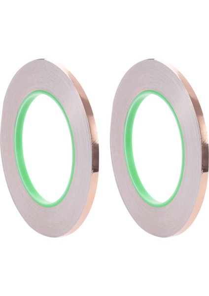 2x Yapışkanlı Bakır Folyo Bant (6mm x 33 Metre) - El Sanatları, Vitray, Lehimleme, Elektrik Onarımları (Yurt Dışından)