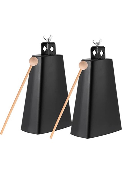 2 x 8 Inç, Davul Seti, Spor, Ev, Çiftlik, Siyah Için Ahşap Çubuklu Manuel Perküsyon Çıngırak (Yurt Dışından)