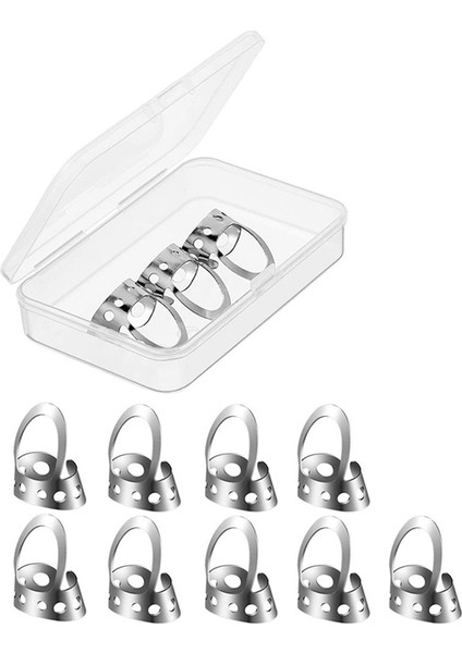 12 Adet Gitar Parmak Seçtikleri, Gitar Için Ayarlanabilir Metal Parmak Başparmak Seçtikleri, Banjo, Gümüş (Yurt Dışından)