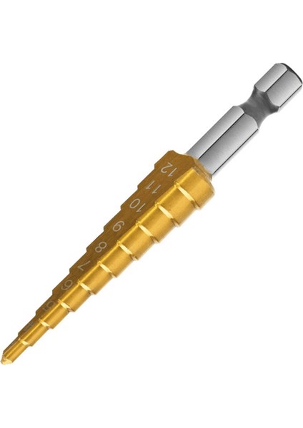 3-12MM Spiral Yivli Adım Matkap Gitar Kuyruk Peg Pickup Matkap Ucu 1/4 Inç Altıgen Adım Çekirdek Matkap Ucu (Yurt Dışından)