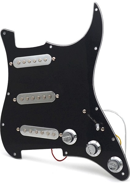 Elektro Gitar Tek Pikap Paneli Montajı Elektro Gitar Paneli Devre Gümüş Kaplama Aksesuar Paneli (Yurt Dışından)