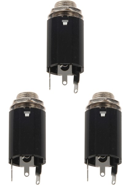 3 Adet Siyah Gitar Endpin 6.35 Girişi Herhangi Bir Gitar Eq Çıkışı Için Gitar Parçaları ve Aksesuarları (Yurt Dışından)