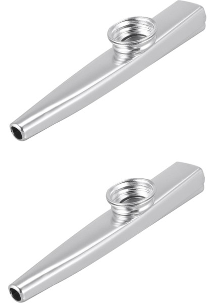 2x Yeni Gümüş Kazoo Alüminyum Alaşımı (Yurt Dışından)