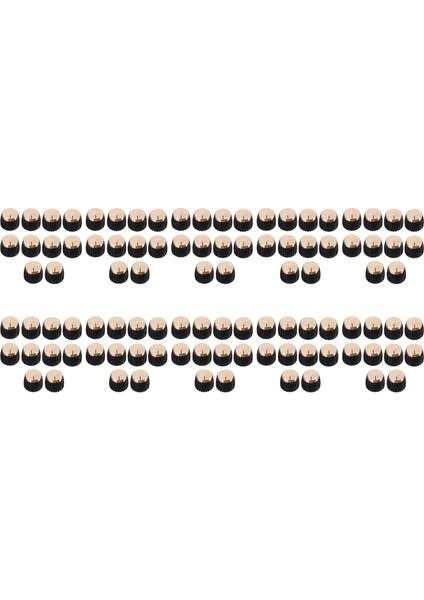 100X Gitar Amp Amplifikatör Düğmeleri - Amplifikatör Için Siyah + Altın Kapaklı (Yurt Dışından)