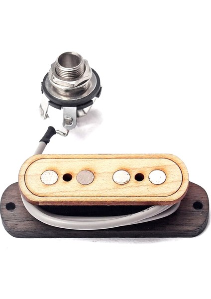 4 Dize Gitar Pikap Tek Bobin Pikap Elektrik Kutusu Gitar Yedek Parçaları Için 6.35MM Jack ile (Yurt Dışından)