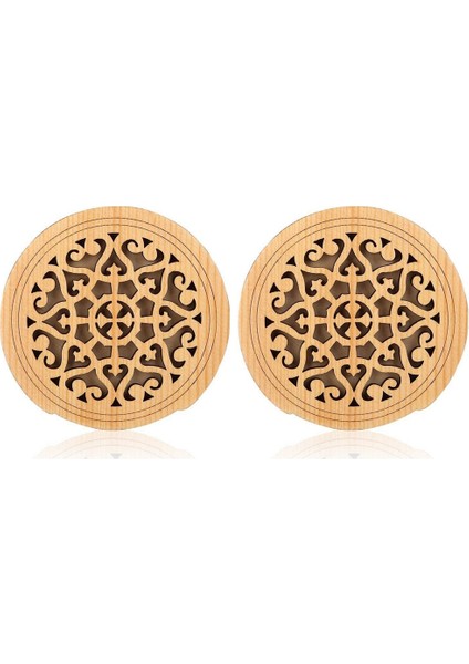 2x Gitar Ahşap Soundhole Ses Deliği Kapak Bloğu Geri Bildirim Tamponu Ahşap Eq Akustik Halk Gitarları Için, Stil 1 (Yurt Dışından)
