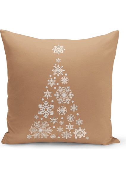 Yılbaşı Christmas Deseni Çift Taraflı Dijital Baskılı Kırlent Kılıfı