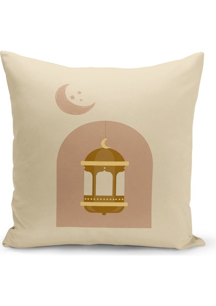 Ramazan Özel Desenli Çift Taraflı Dijital Baskılı Kırlent Kılıfı