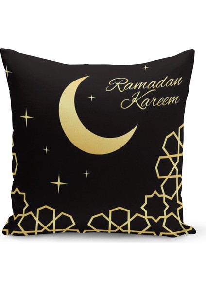 Ramazan Özel Desenli Çift Taraflı Dijital Baskılı Kırlent Kılıfı