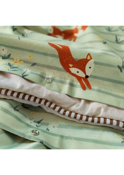 Little Foxes Pamuk Tek Kişilik Nevresim Seti