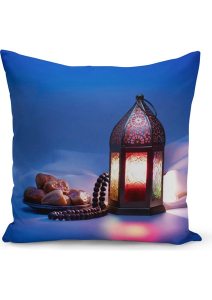 Ramazan Özel Desenli Çift Taraflı Dijital Baskılı Kırlent Kılıfı