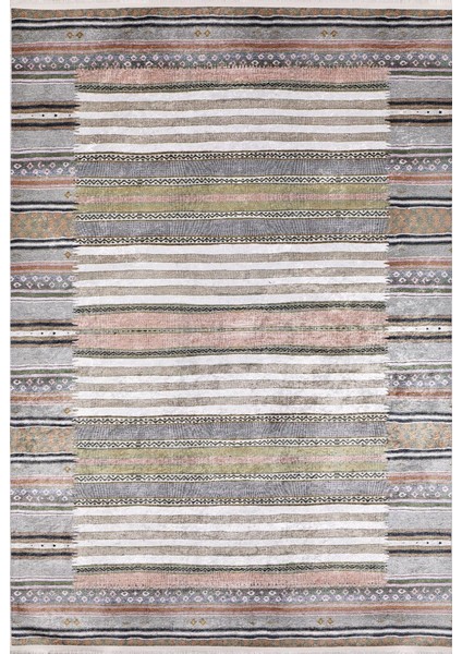 Modern Kahverengi Dijital Baskı Hipoalerjenik Kaymaz Taban Halı Yolluk HA116