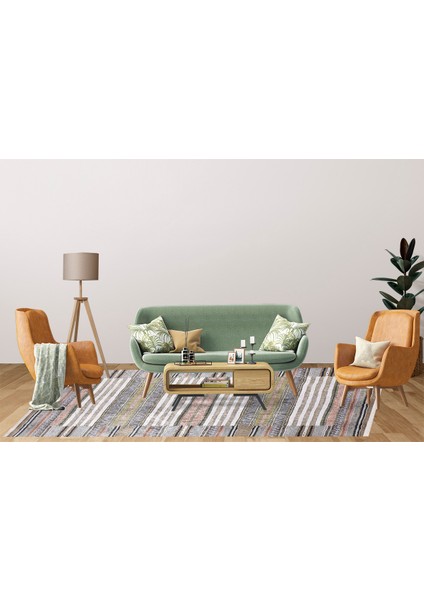 Modern Kahverengi Dijital Baskı Hipoalerjenik Kaymaz Taban Halı Yolluk HA116 fırsatları