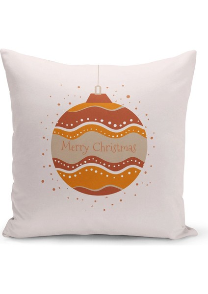Yılbaşı Christmas Deseni Çift Taraflı Dijital Baskılı Kırlent Kılıfı