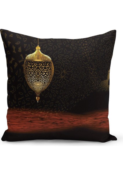 Ramazan Özel Desenli Çift Taraflı Dijital Baskılı Kırlent Kılıfı