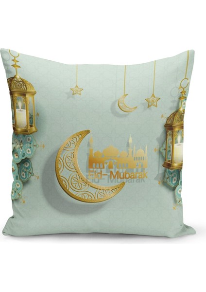 Ramazan Özel Desenli Çift Taraflı Dijital Baskılı Kırlent Kılıfı