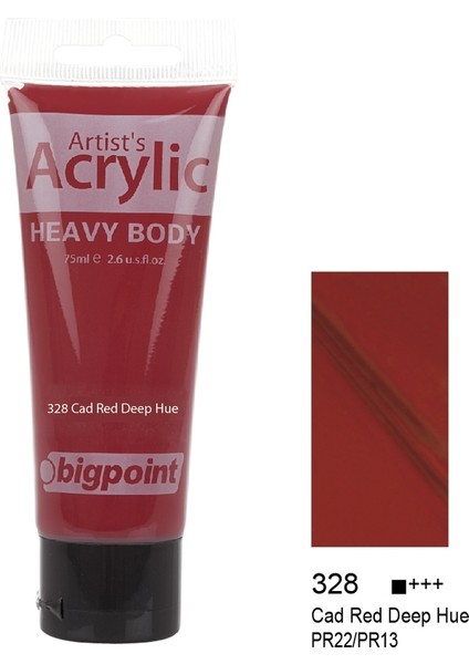 Akrilik Boya 75 ml Cad Red Deep Hue 328