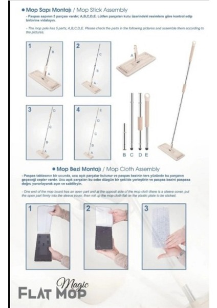 Magic Flat (Tablet) Mop Set 3 Microfiber Bez Flat