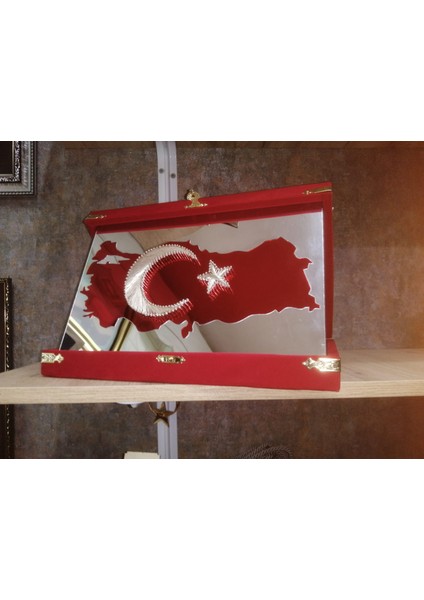 Filografi Türk Bayrağı Aynalı Haritalı