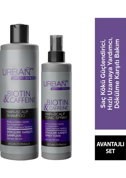 Urban Care Expert Biotin ve Kafein Şampuan+Tonik-Hızlı