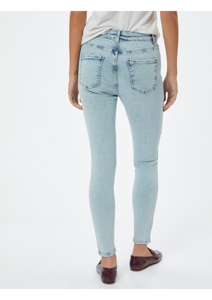 Dar Paça Yüksek Bel Kot Pantolon - Carmen Skinny Jeans fırsatları
