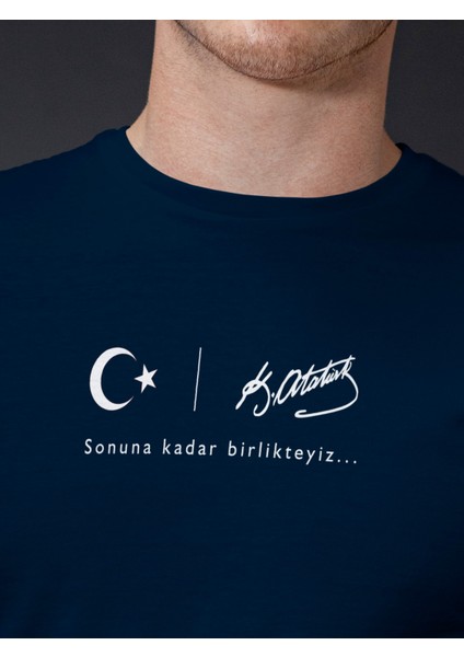 Unisex Slimfıt Tişört, Türkiye ve Atatürk Sevdalılarına, Sonuna Kadar Birlikteyiz. fiyatları