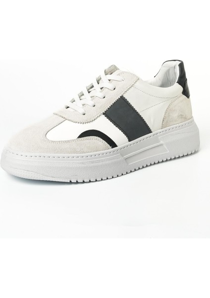 Missouri Model Deri El Yapımı Erkek Beyaz Sneaker