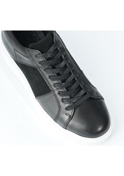 Rossini Model Deri El Yapımı Erkek Siyah Sneaker