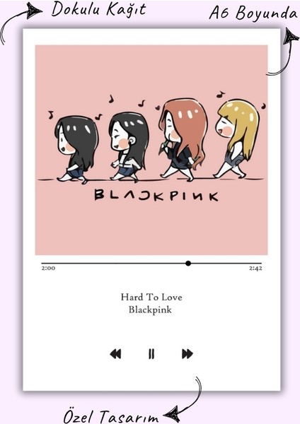 Blackpink Motto Kartı Kartpostal