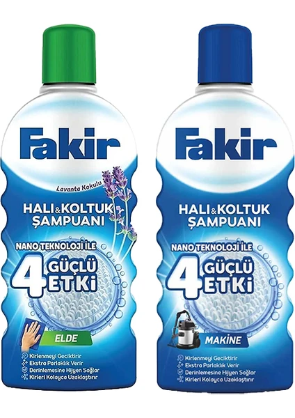 Halı ve Koltuk Şampuanı El De 1000 ml ve Halı ve Koltuk Yıkama Makine 1000 ml ( Lavanta)