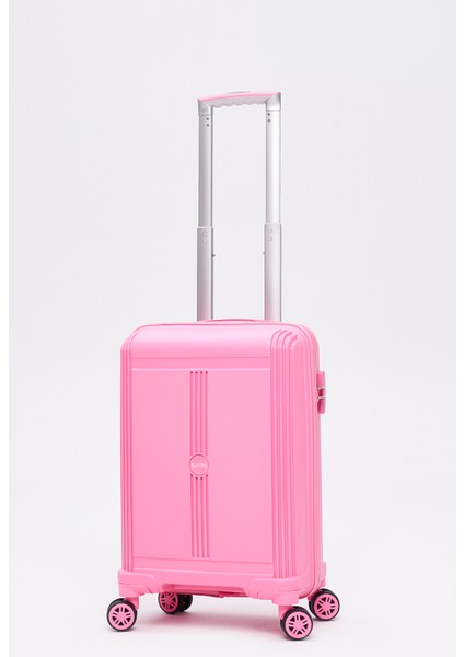Premium Polipropilen Kırılmaz 3'lü Valiz Seti Pembe V303