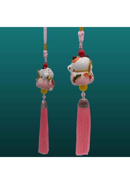 Feng Shui Maneki Neko Şans Kedisi Pembe No.1 indirimleri
