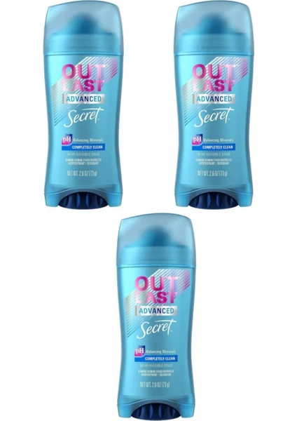 Outlast Advanced Completely Clean Antiperspirant Deodorant 73 gr x3 Adet