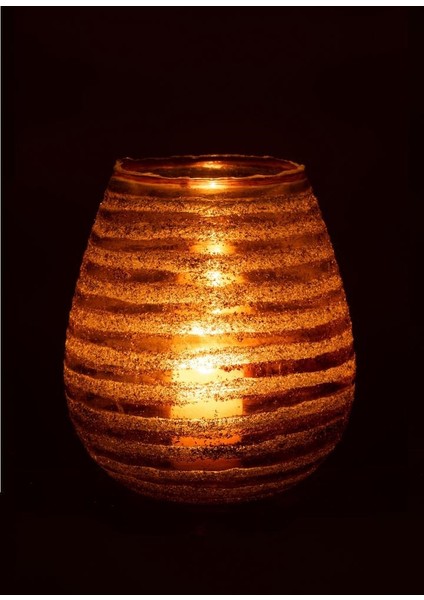 Gold Kahve Detaylı Cam T-Lıght / M modelleri