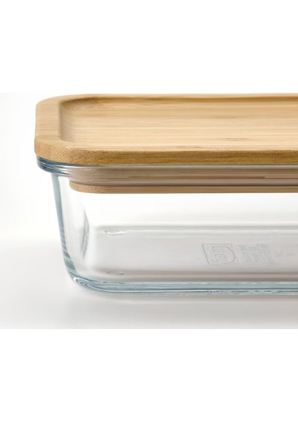 365+ 1 Lt Kapaklı Bambu Saklama Kabı Cam - Bambu Materyal ile Vakumlu Dikdörtgen Tasarım fırsatları