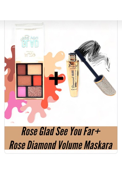 Glad See You Göz Farı + Rose Diamond Volume Maskara İkisi Bir Arada