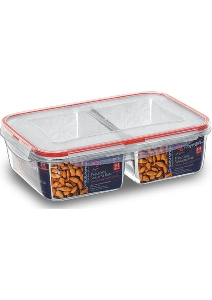 2 Bölmeli Yuvarlak Saklama Kabı