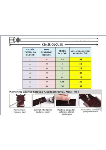 Zlf Kemer 4,5 cm Deri Erkek Kot Kemeri Manda Derisi Kemer