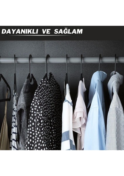 Elbise Askısı Plastik Siyah Askılık Dayanıklı ve Sağlam Elbise Askılığı