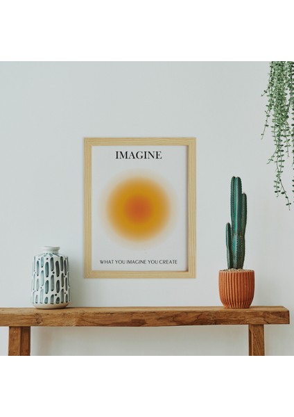 Aura Imagine-Hayal Et Ahşap Çerçeveli Poster Tekli Dekor Duvar Tablo Seti