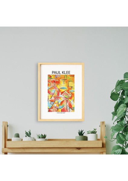 Paul Klee Child Aunt Doğal Ahşap Çerçeveli Tekli Tablo Seti