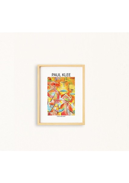 Paul Klee Child Aunt Doğal Ahşap Çerçeveli Tekli Tablo Seti fiyatları