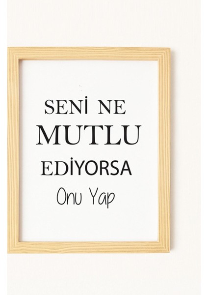 Motive Doğal Ahşap Çerçeveli 3'lü Yazı Tablo Seti modelleri